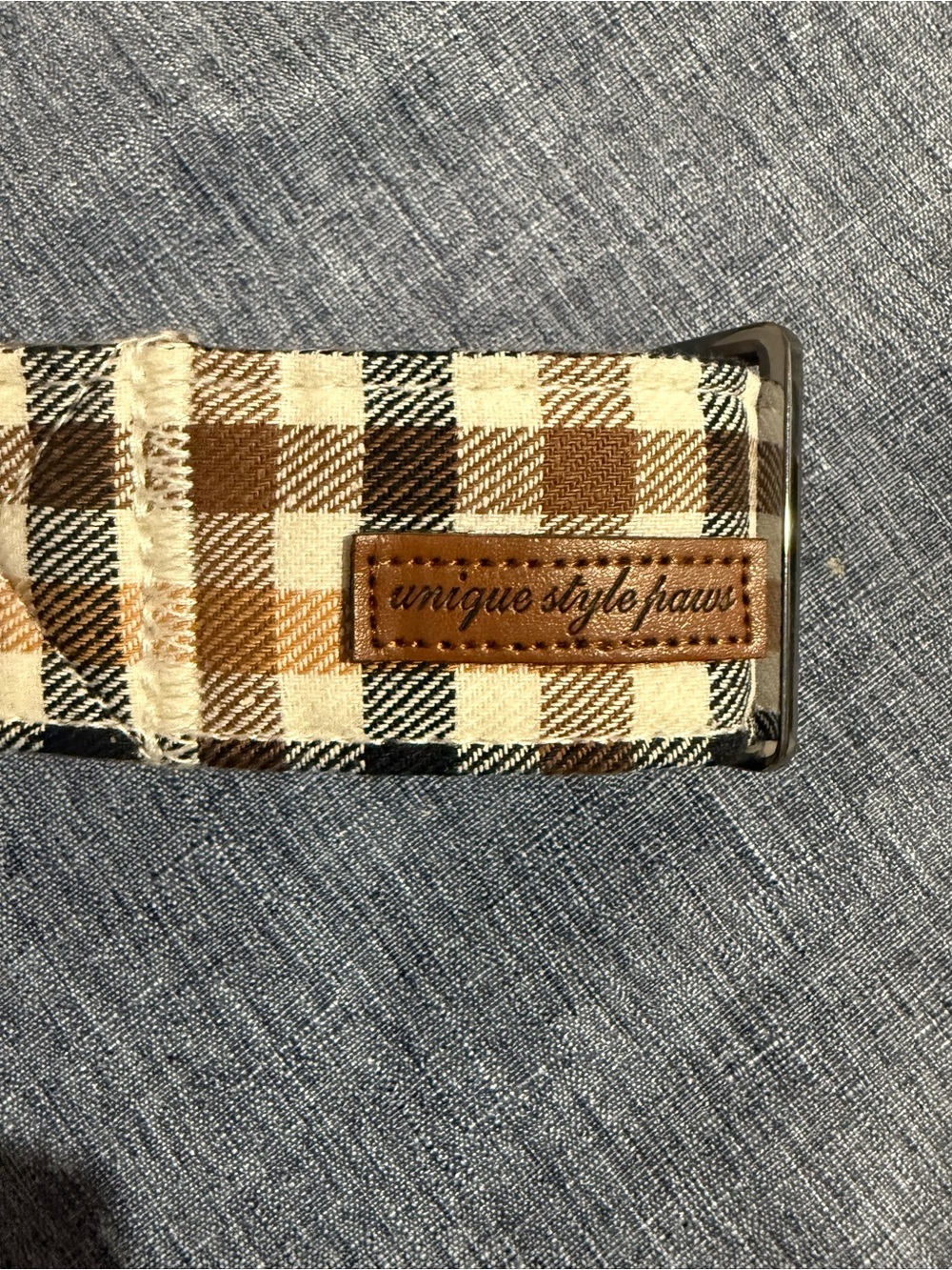 Plaid Dog Collar NWOT - Picture 5 of 8